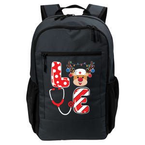 Christmas Nurse Love Nicu Rn Er Santa Reindeer Nurse Xmas Gift Daily Commute Backpack