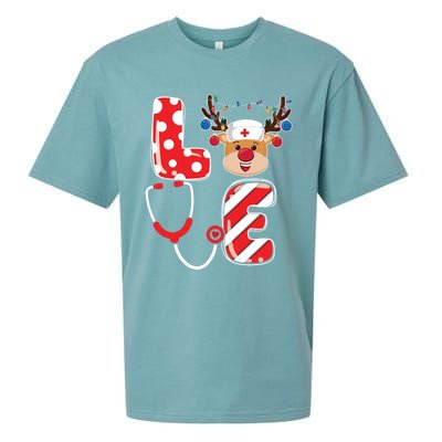 Christmas Nurse Love Nicu Rn Er Santa Reindeer Nurse Xmas Gift Sueded Cloud Jersey T-Shirt