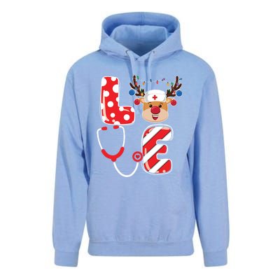 Christmas Nurse Love Nicu Rn Er Santa Reindeer Nurse Xmas Gift Unisex Surf Hoodie