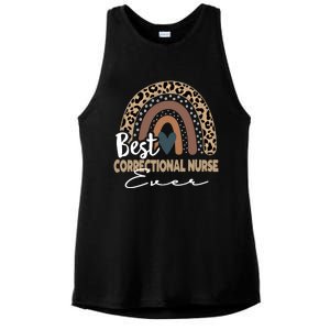 Correctional Nurse Leopard Rainbow Corrections Nurse Gift Ladies PosiCharge Tri-Blend Wicking Tank