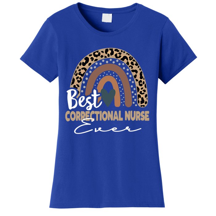 Correctional Nurse Leopard Rainbow Corrections Nurse Gift Women's T-Shirt