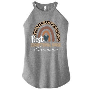 Correctional Nurse Leopard Rainbow Corrections Nurse Gift Women's Perfect Tri Rocker Tank