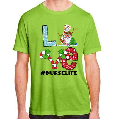 Christmas Nurse Love Nicu Rn Er Santa Snow Nurse Xmas Cool Gift Adult ChromaSoft Performance T-Shirt