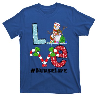 Christmas Nurse Love Nicu Rn Er Santa Snow Nurse Xmas Cool Gift T-Shirt