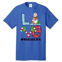 Christmas Nurse Love Nicu Rn Er Santa Snow Nurse Xmas Cool Gift Tall T-Shirt