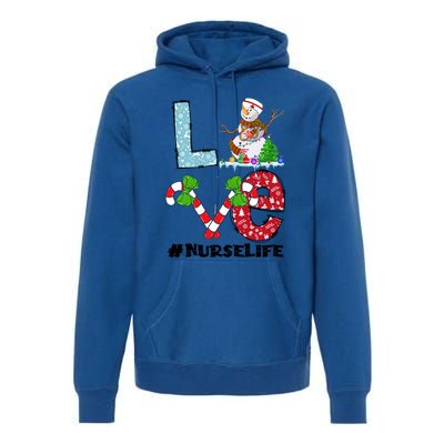 Christmas Nurse Love Nicu Rn Er Santa Snow Nurse Xmas Cool Gift Premium Hoodie