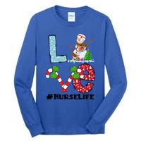 Christmas Nurse Love Nicu Rn Er Santa Snow Nurse Xmas Cool Gift Tall Long Sleeve T-Shirt