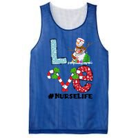 Christmas Nurse Love Nicu Rn Er Santa Snow Nurse Xmas Cool Gift Mesh Reversible Basketball Jersey Tank