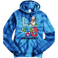 Christmas Nurse Love Nicu Rn Er Santa Snow Nurse Xmas Cool Gift Tie Dye Hoodie