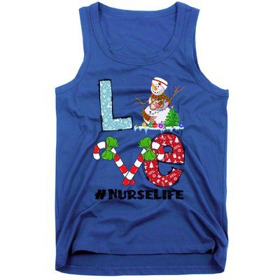 Christmas Nurse Love Nicu Rn Er Santa Snow Nurse Xmas Cool Gift Tank Top