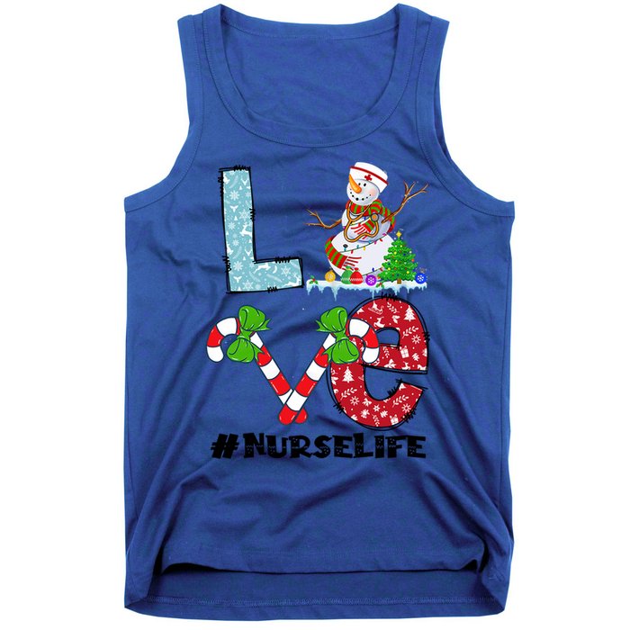 Christmas Nurse Love Nicu Rn Er Santa Snow Nurse Xmas Cool Gift Tank Top