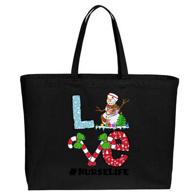 Christmas Nurse Love Nicu Rn Er Santa Snow Nurse Xmas Cool Gift Cotton Canvas Jumbo Tote