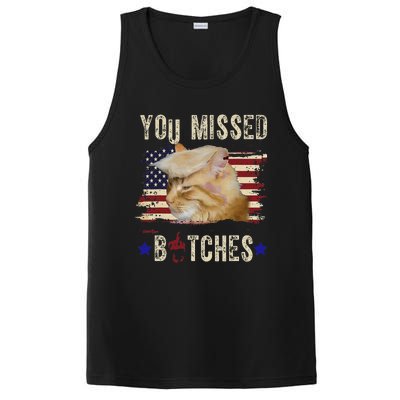 Cat Nine Lives Bitches You Missed Funny Trump Survived PosiCharge Competitor Tank