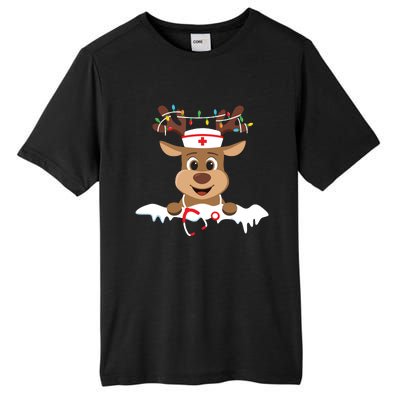 Christmas Nurse Love Nicu Rn Er Santa Reindeer Nurse Hat Elf Tall Fusion ChromaSoft Performance T-Shirt