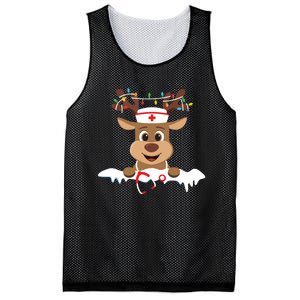 Christmas Nurse Love Nicu Rn Er Santa Reindeer Nurse Hat Elf Mesh Reversible Basketball Jersey Tank