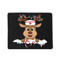 Christmas Nurse Love Nicu Rn Er Santa Reindeer Nurse Hat Elf Mousepad