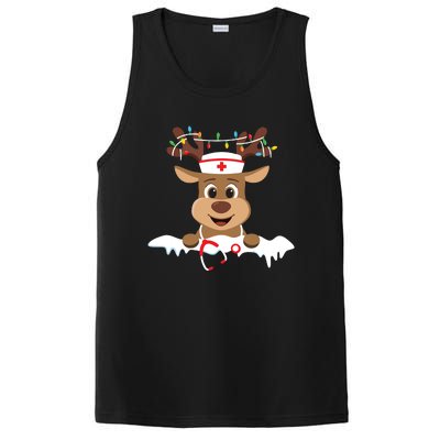 Christmas Nurse Love Nicu Rn Er Santa Reindeer Nurse Hat Elf PosiCharge Competitor Tank