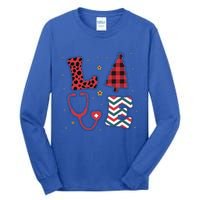 Christmas Nurse Love Stethoscope Xmas Tree Cute Nurse Tall Long Sleeve T-Shirt