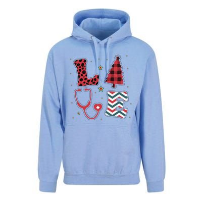 Christmas Nurse Love Stethoscope Xmas Tree Cute Nurse Unisex Surf Hoodie