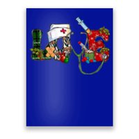 Christmas Nurse Love Nicu Rn Er Santa Stethoscope Nurse Hat Funny Gift Poster