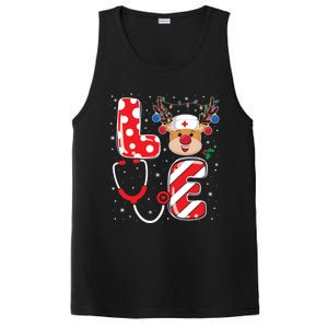 Christmas Nurse Love Nicu Rn Er Santa Reindeer Nurse Xmas Cool Gift PosiCharge Competitor Tank