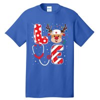 Christmas Nurse Love Nicu Rn Er Santa Reindeer Nurse Xmas Cool Gift Tall T-Shirt