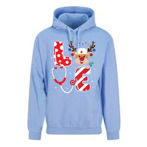 Christmas Nurse Love Nicu Rn Er Santa Reindeer Nurse Xmas Cool Gift Unisex Surf Hoodie