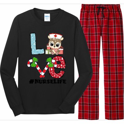 Christmas Nurse Love Nicu Rn Er Santa Reindeer Nurse Xmas Meaningful Gift Long Sleeve Pajama Set