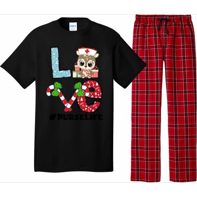 Christmas Nurse Love Nicu Rn Er Santa Reindeer Nurse Xmas Meaningful Gift Pajama Set