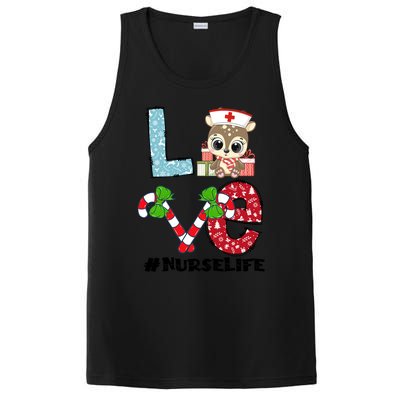 Christmas Nurse Love Nicu Rn Er Santa Reindeer Nurse Xmas Meaningful Gift PosiCharge Competitor Tank