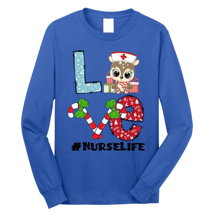 Christmas Nurse Love Nicu Rn Er Santa Reindeer Nurse Xmas Meaningful Gift Long Sleeve Shirt