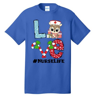 Christmas Nurse Love Nicu Rn Er Santa Reindeer Nurse Xmas Meaningful Gift Tall T-Shirt