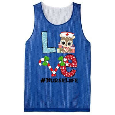 Christmas Nurse Love Nicu Rn Er Santa Reindeer Nurse Xmas Meaningful Gift Mesh Reversible Basketball Jersey Tank