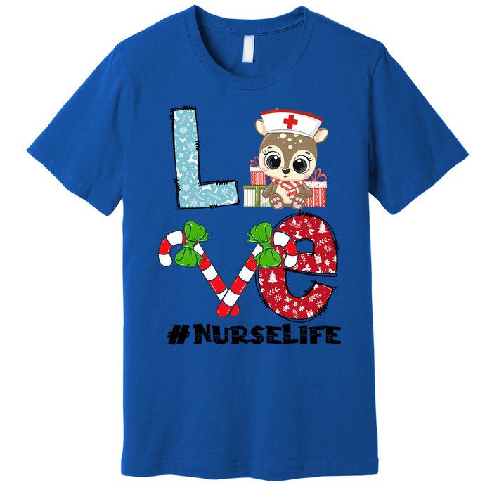 Christmas Nurse Love Nicu Rn Er Santa Reindeer Nurse Xmas Meaningful Gift Premium T-Shirt