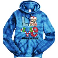 Christmas Nurse Love Nicu Rn Er Santa Reindeer Nurse Xmas Meaningful Gift Tie Dye Hoodie