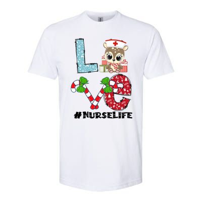 Christmas Nurse Love Nicu Rn Er Santa Reindeer Nurse Xmas Meaningful Gift Softstyle CVC T-Shirt