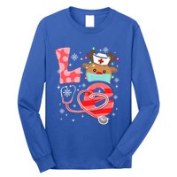 Christmas Nurse Love Nicu Rn Er Santa Reindeer Nurse Hat Elf Gift Long Sleeve Shirt