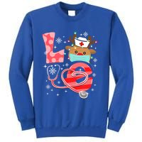 Christmas Nurse Love Nicu Rn Er Santa Reindeer Nurse Hat Elf Gift Sweatshirt