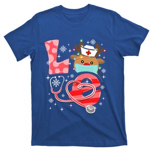 Christmas Nurse Love Nicu Rn Er Santa Reindeer Nurse Hat Elf Gift T-Shirt