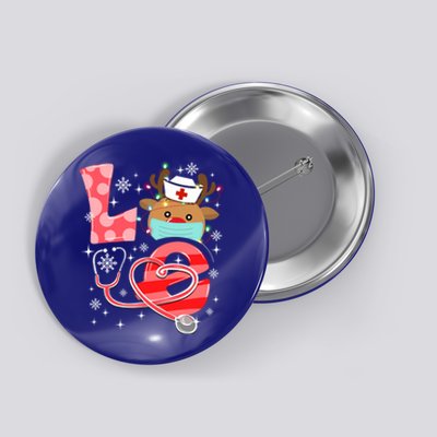 Christmas Nurse Love Nicu Rn Er Santa Reindeer Nurse Hat Elf Gift Button