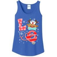 Christmas Nurse Love Nicu Rn Er Santa Reindeer Nurse Hat Elf Gift Ladies Essential Tank