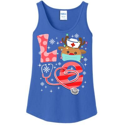 Christmas Nurse Love Nicu Rn Er Santa Reindeer Nurse Hat Elf Gift Ladies Essential Tank