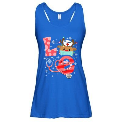 Christmas Nurse Love Nicu Rn Er Santa Reindeer Nurse Hat Elf Gift Ladies Essential Flowy Tank