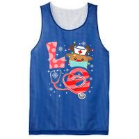 Christmas Nurse Love Nicu Rn Er Santa Reindeer Nurse Hat Elf Gift Mesh Reversible Basketball Jersey Tank