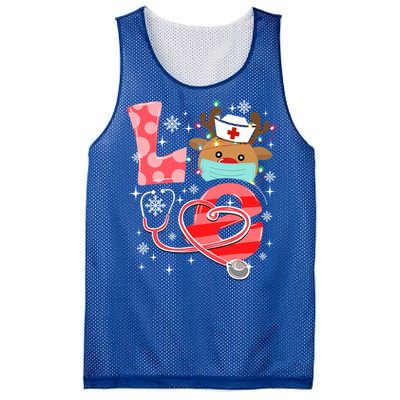 Christmas Nurse Love Nicu Rn Er Santa Reindeer Nurse Hat Elf Gift Mesh Reversible Basketball Jersey Tank