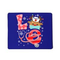 Christmas Nurse Love Nicu Rn Er Santa Reindeer Nurse Hat Elf Gift Mousepad