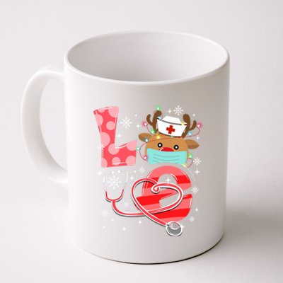 Christmas Nurse Love Nicu Rn Er Santa Reindeer Nurse Hat Elf Gift Coffee Mug