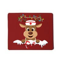 Christmas Nurse Love Nicu Rn Er Santa Reindeer Nurse Hat Elf Mousepad