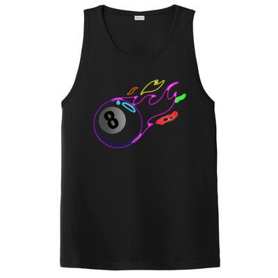 Colorful Neon Lights Eight Ball Billiards Pool PosiCharge Competitor Tank