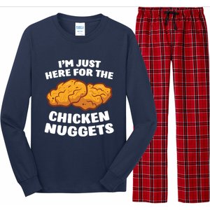 Chicken Nuggets Lover Im Just Here For The Chicken Nuggets Long Sleeve Pajama Set